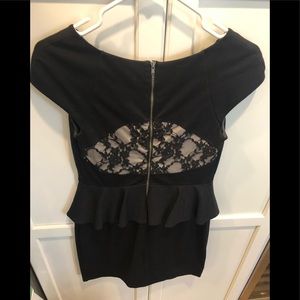 Black Express Dress with lace back